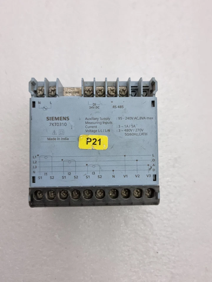 Siemens 7KT0310 Smart Multifunction Power Energy Meter RS485 Modbus Panel Mount